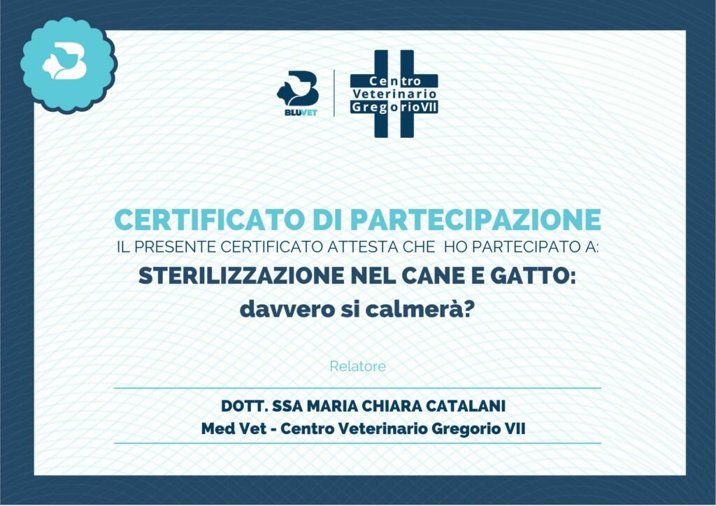STERILIZZAZIONE E COMPORTAMENTO