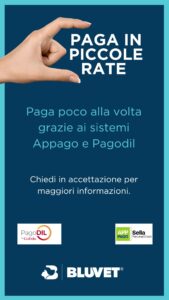 presso le strutture BluVet è possibile pagare con Pagodil e App Pago