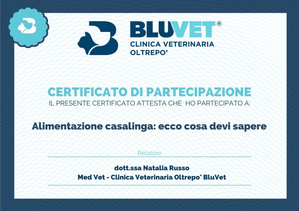 alimetnazione casalinga attestato corretto