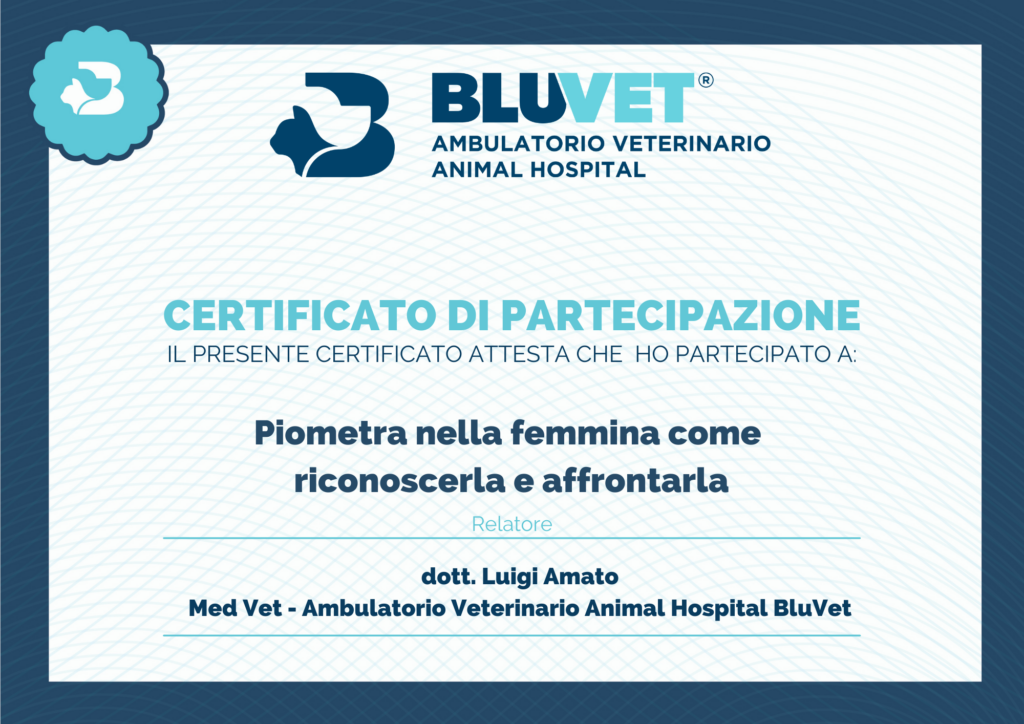 CERTIFICATI piometra