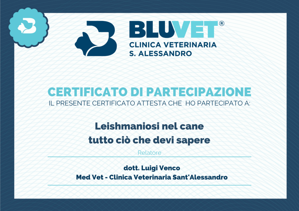 leishmaniosi CERTIFICATI SENZA NOME